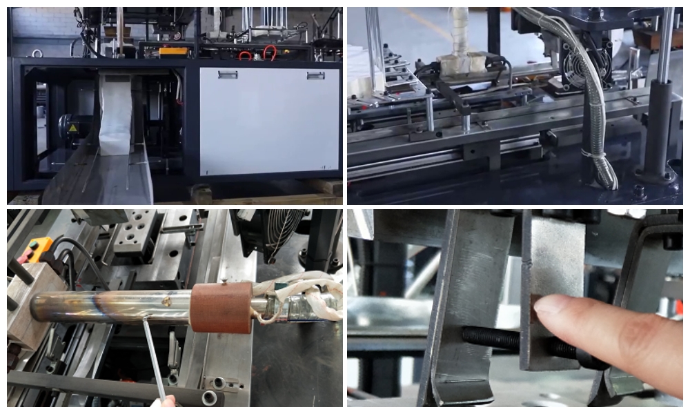 M&aacute;quina de forma&ccedil;&atilde;o autom&aacute;tica de lancheira em papel (mec&acirc;nica)