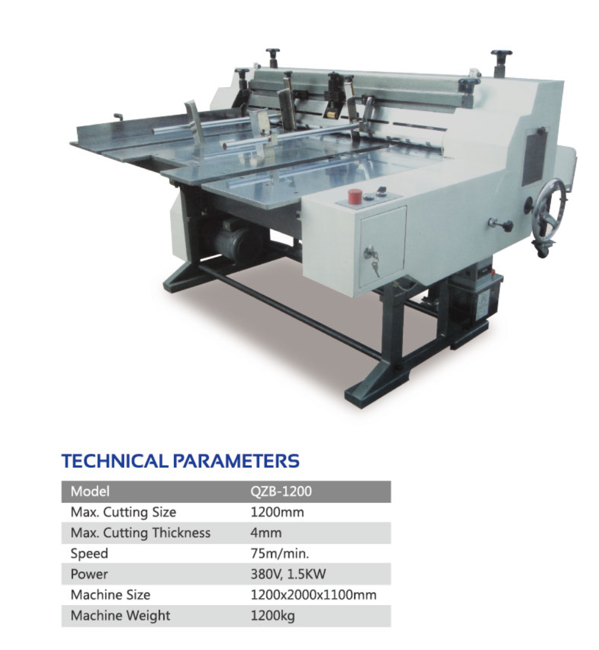 M&aacute;quina de corte de papel&atilde;o