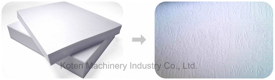 M&aacute;quina de grava&ccedil;&atilde;o de papel de papel